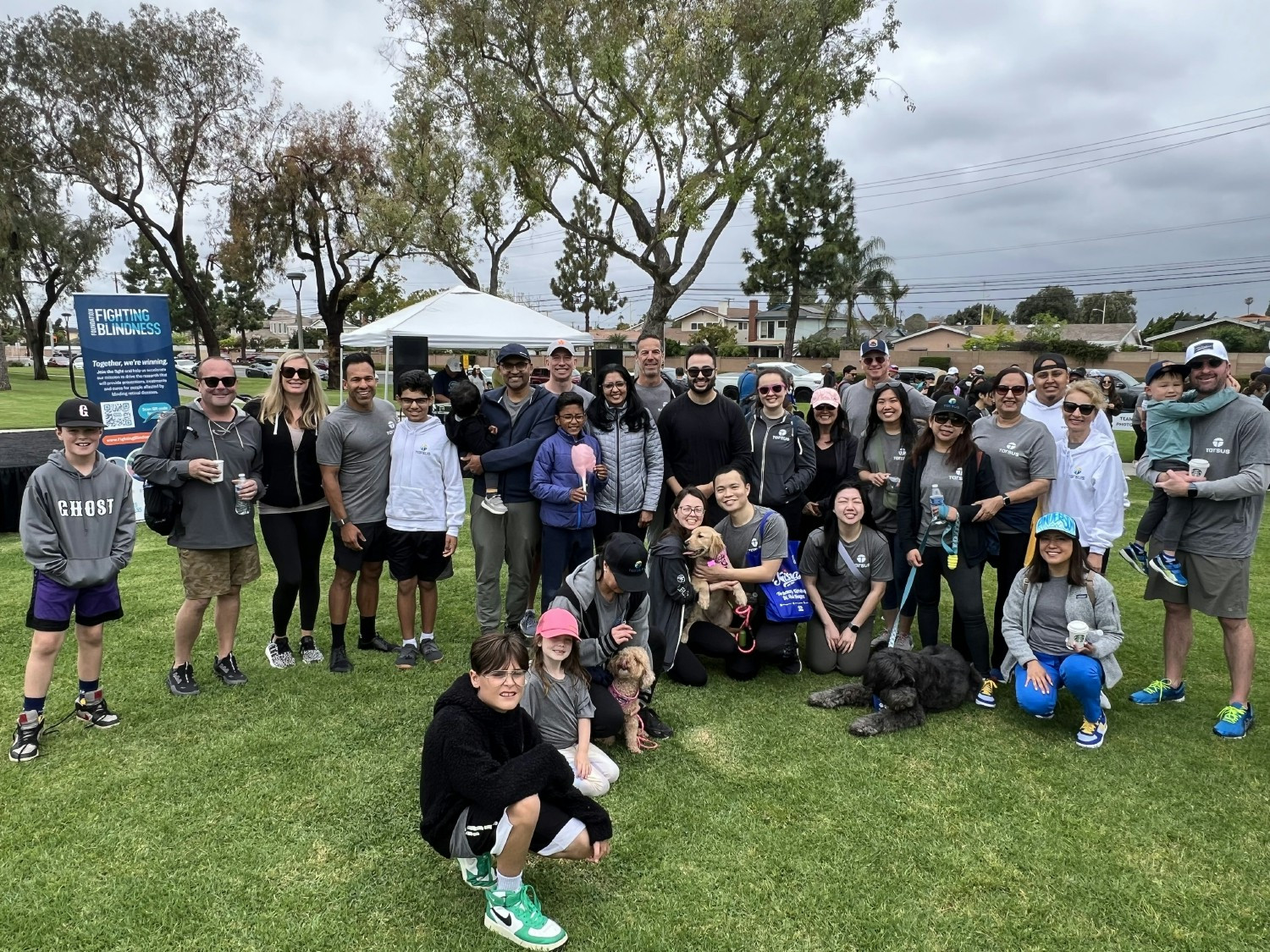 Tarsans and their families at the Foundation Fighting Blindness Vision Walk