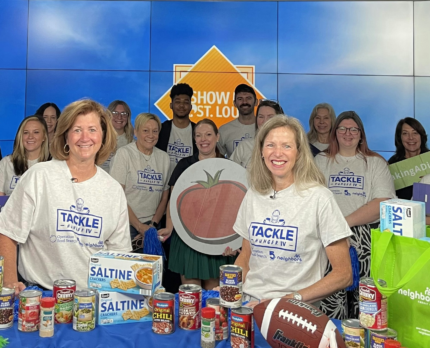 Kicking off our 4th Annual Tackle Hunger campaign to fight food insecurity in the areas Neighbors Credit Union serves.