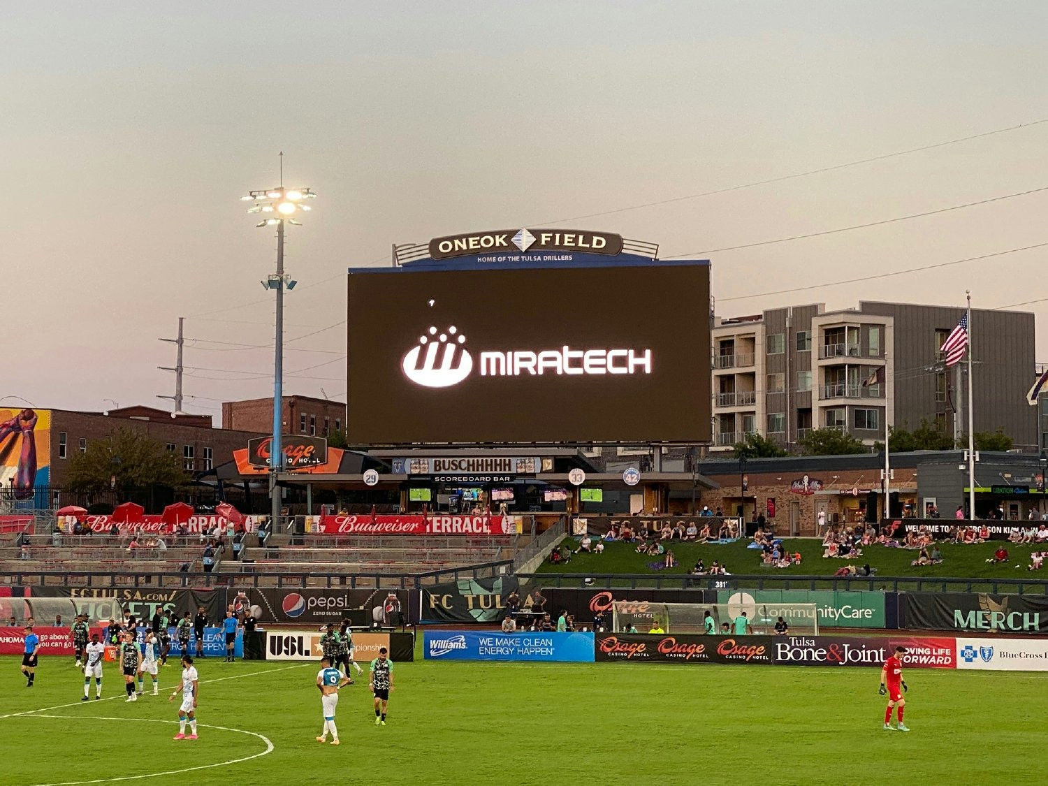 We also enjoy supporting local sporting events and use it as a time to get together outside the office.