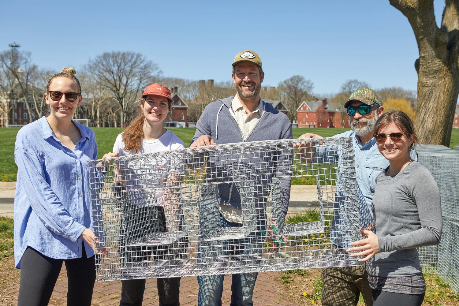 Lance Johnson, CEO, and team members from Domino and Field & Stream on a volunteer day with Billion Oyster Project