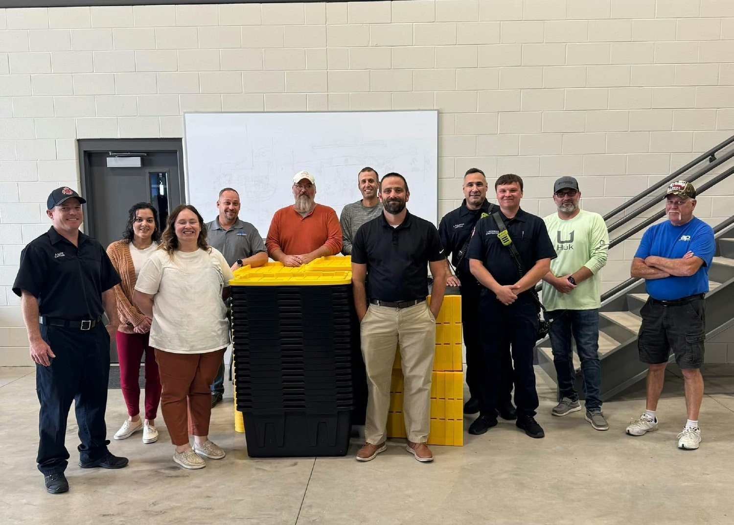 AP Findlay donated totes and shelves to the local Fire Dept who is helping families impacted by recent severe weather. 