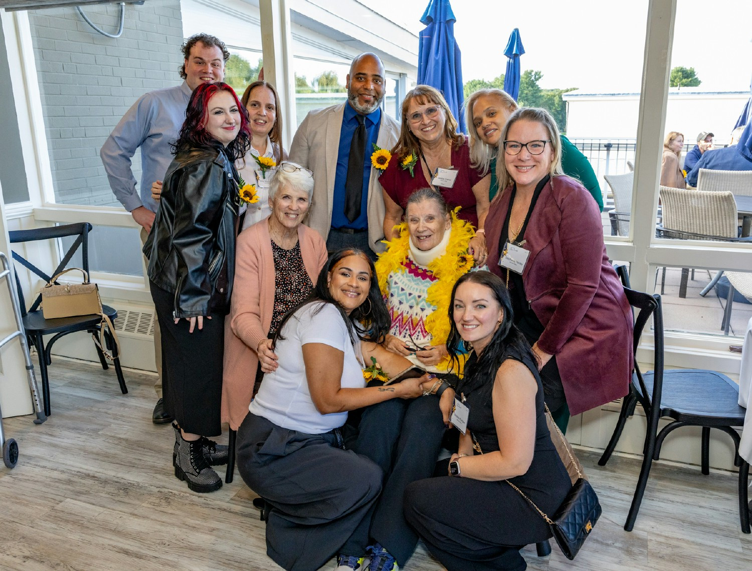 Associates constantly celebrate each other's accomplishments alongside their residents with a smile on their face.