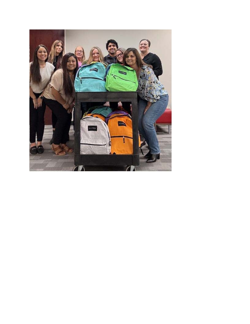 Donating backpacks and school supplies to support children in need in our community.