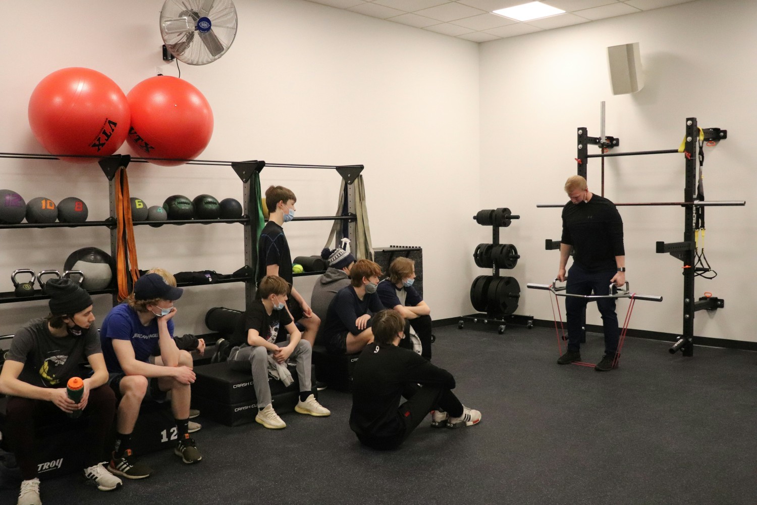 Strength and conditioning coaching at the Center of Excellence