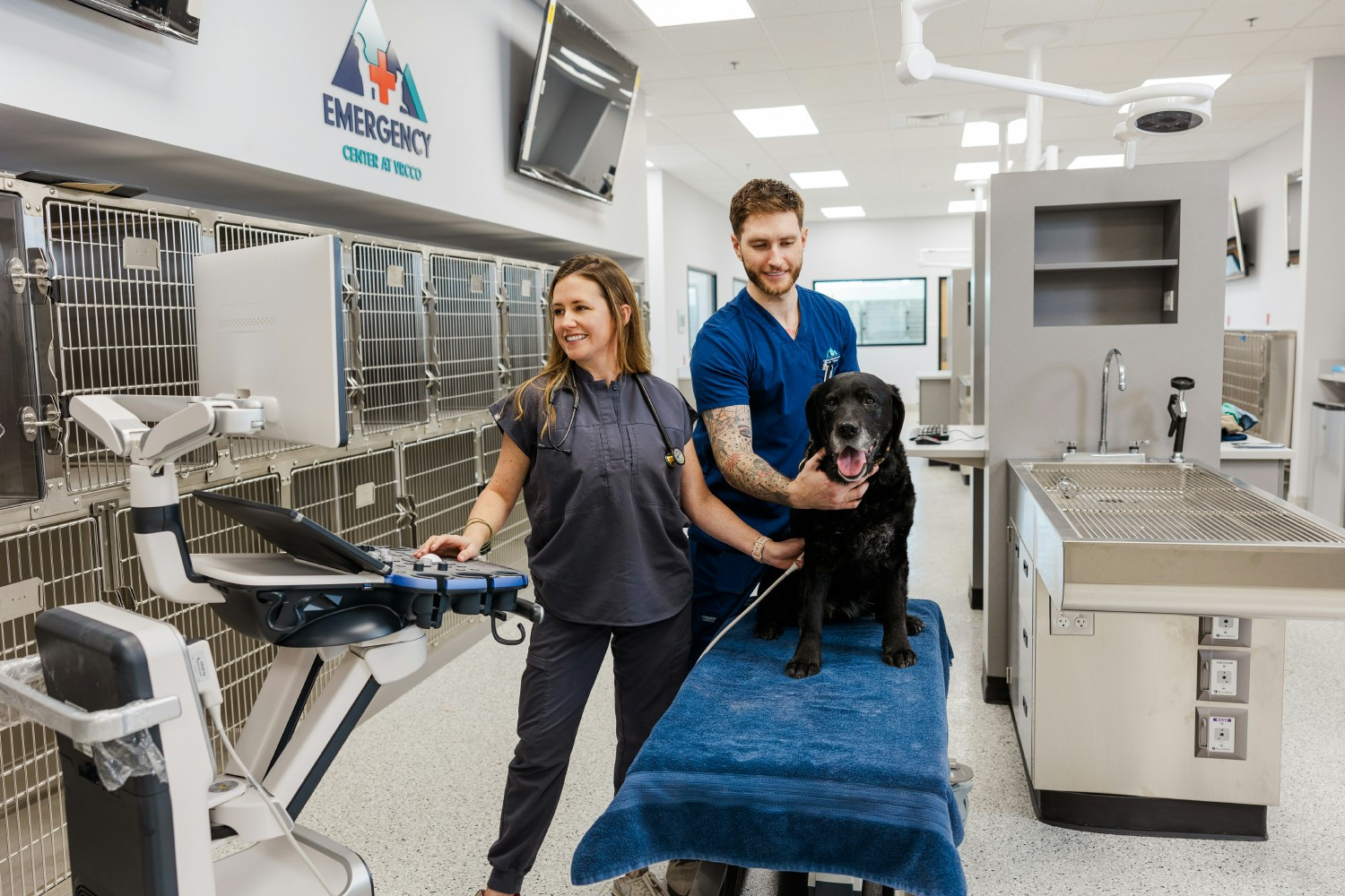 One of our favorite patient-guests receiving a point of care ultrasound. 