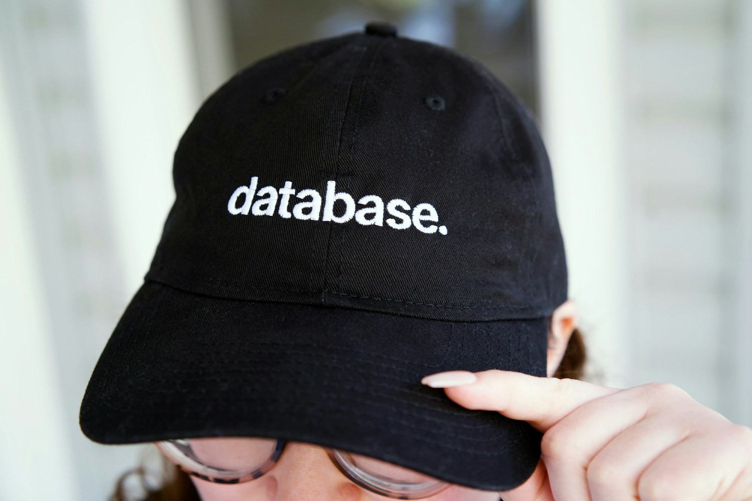 Our employees loving their database hats!