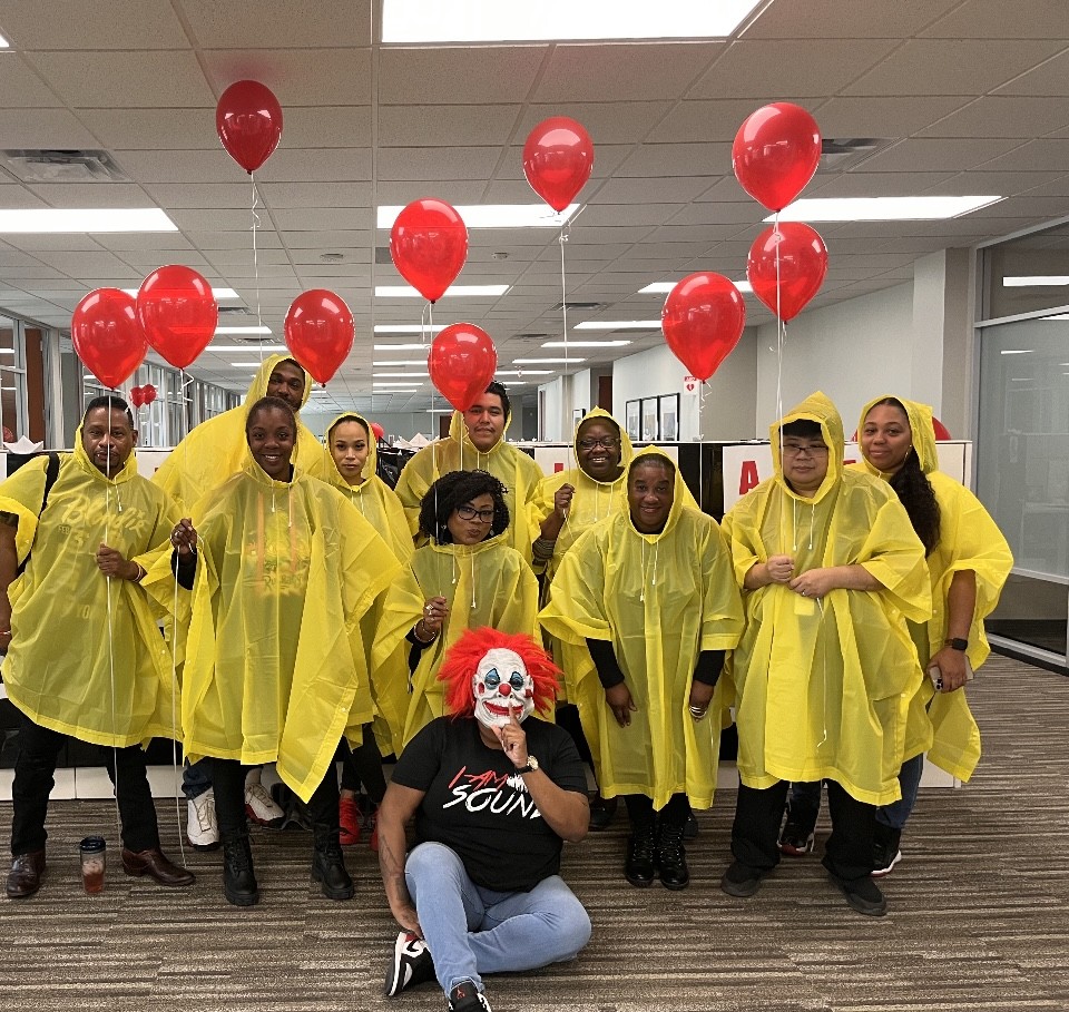 Members of the Reimbursement team at the home office dress up for Paragon's annual Halloween costume contest 