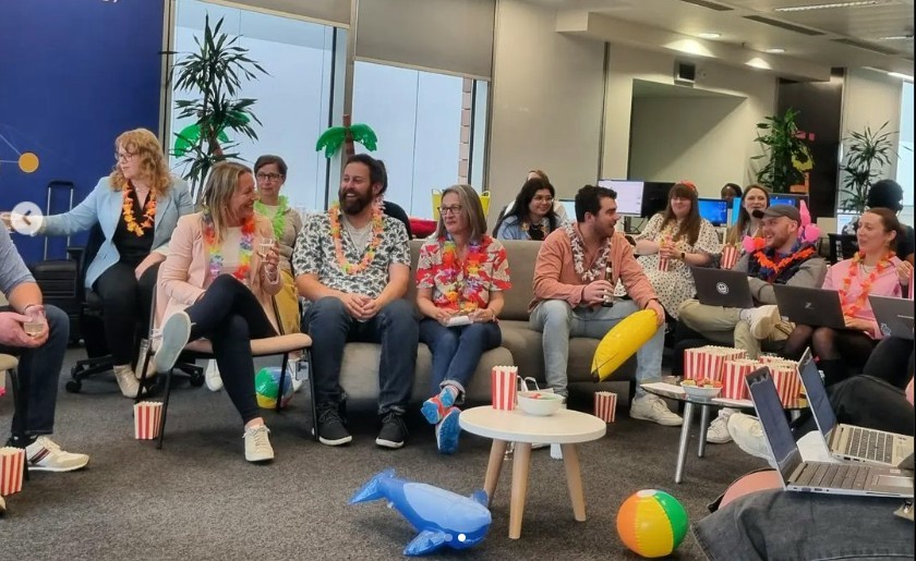 Team members in our London office tuning in to celebrate HCG's Best of the Best Awards and partake in Innovation Island!