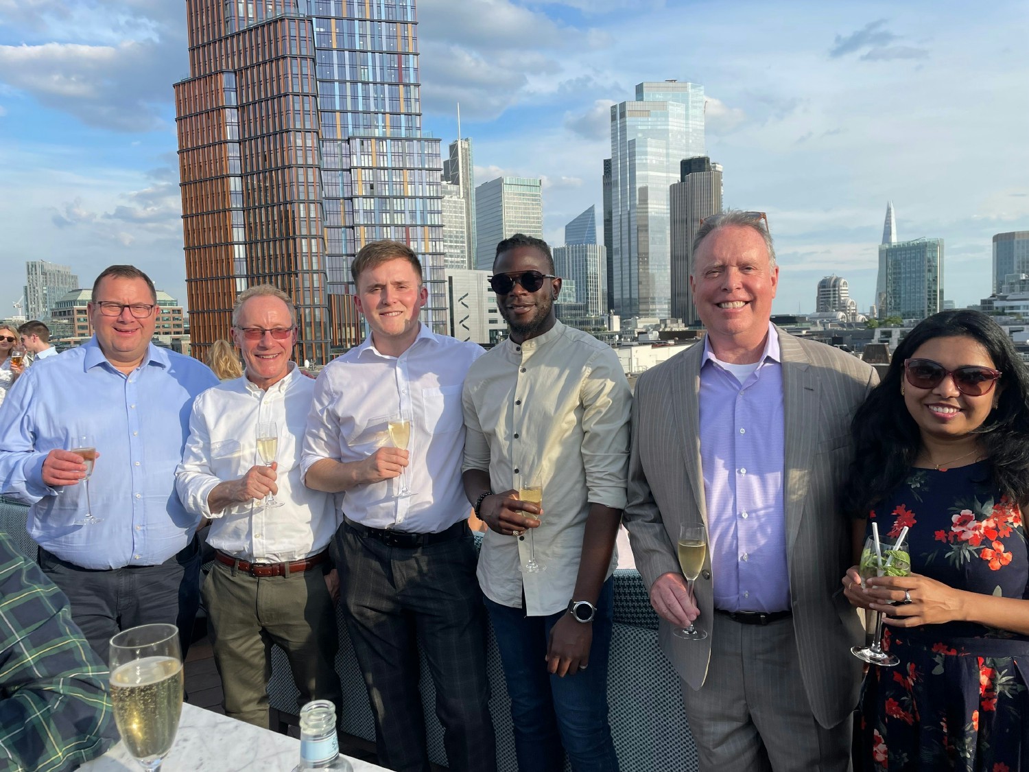 Sunset happy hour in London in celebration of promotions.