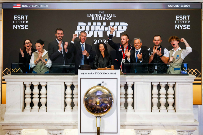 ESRT rings NYSE Opening Bell on October 9, 2024, to celebrate 11th anniversary of IPO.
