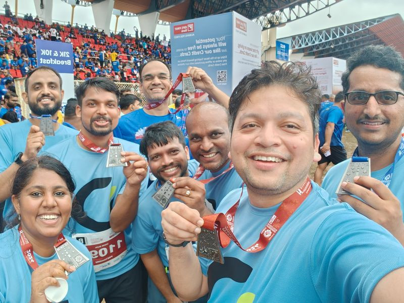 Some of our DB'ers in India during the NMDC Marathon. We had participants in the 5k, 10k and the full 21k!