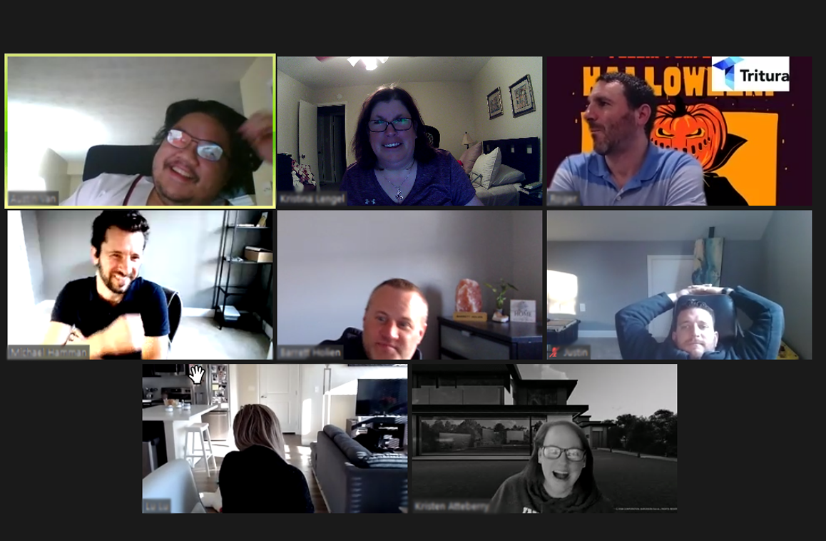 Laughing is always on the agenda for team meetings.