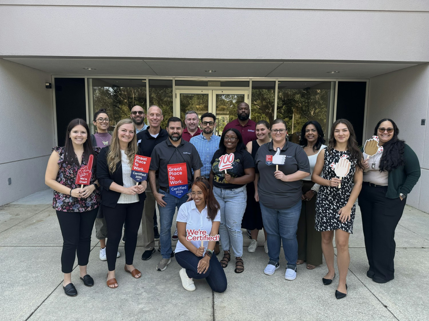 Orlando headquarters celebrating our Great Place To Work certification with our employees.