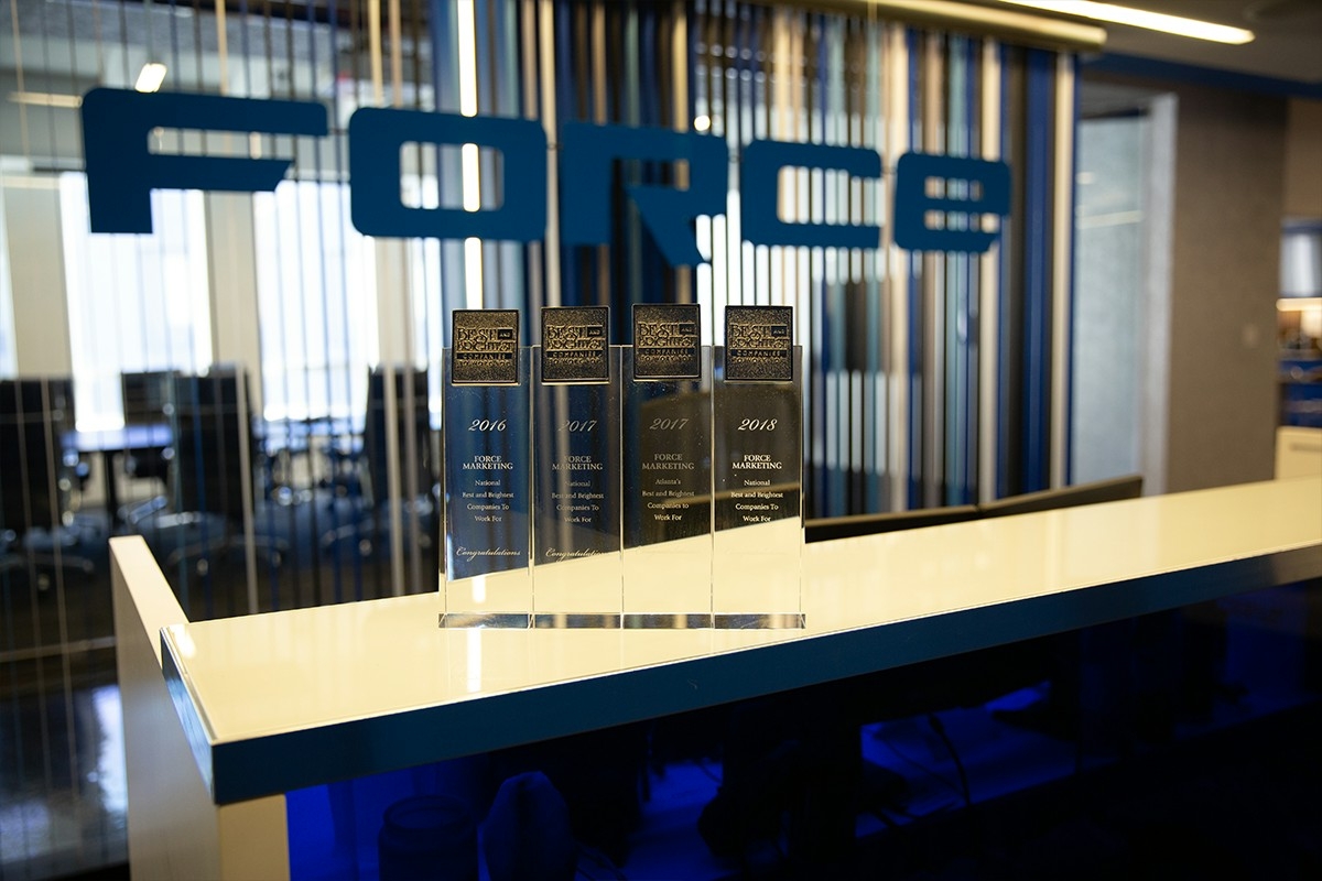 Force Marketing is proud to be a multi-year award winning Best & Brightest Place to Work!