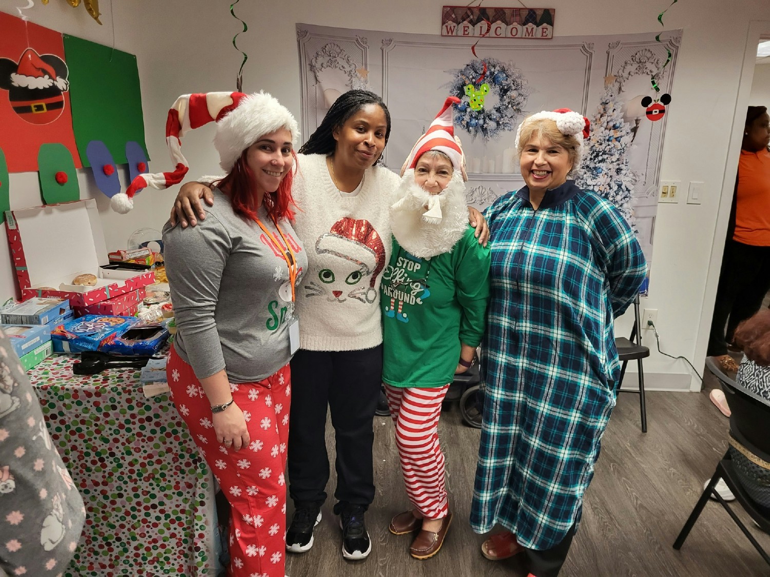 Our Miami “Parents as Teachers” team participating in the agency-wide ugly sweater competition