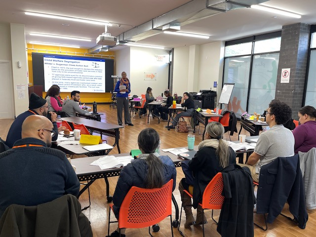 New York City staff attending a “Supporting and Promoting Race Equity and Culture Competence in the Child Welfare System