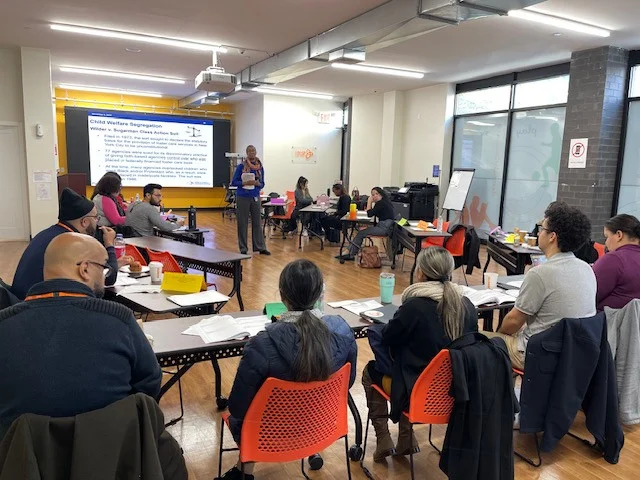 New York City staff attending a “Supporting and Promoting Race Equity and Culture Competence in the Child Welfare System