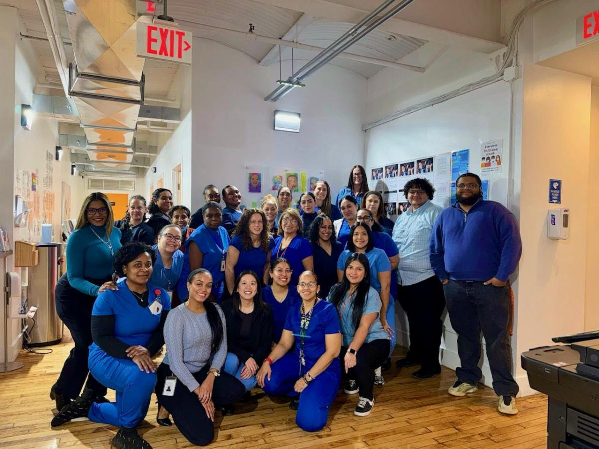 our UC Medical and TFC Leadership team wearin blue to spread awareness of Human Trafficking Awareness month in January
