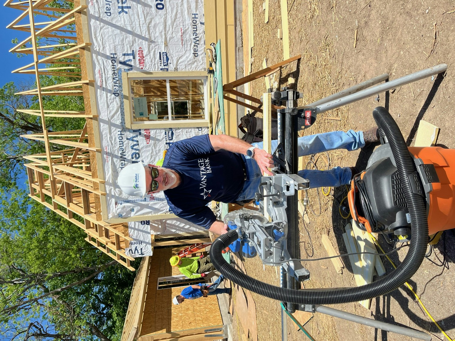Our CEO getting his hands dirty and giving back to the community with Habitat for Humanity.