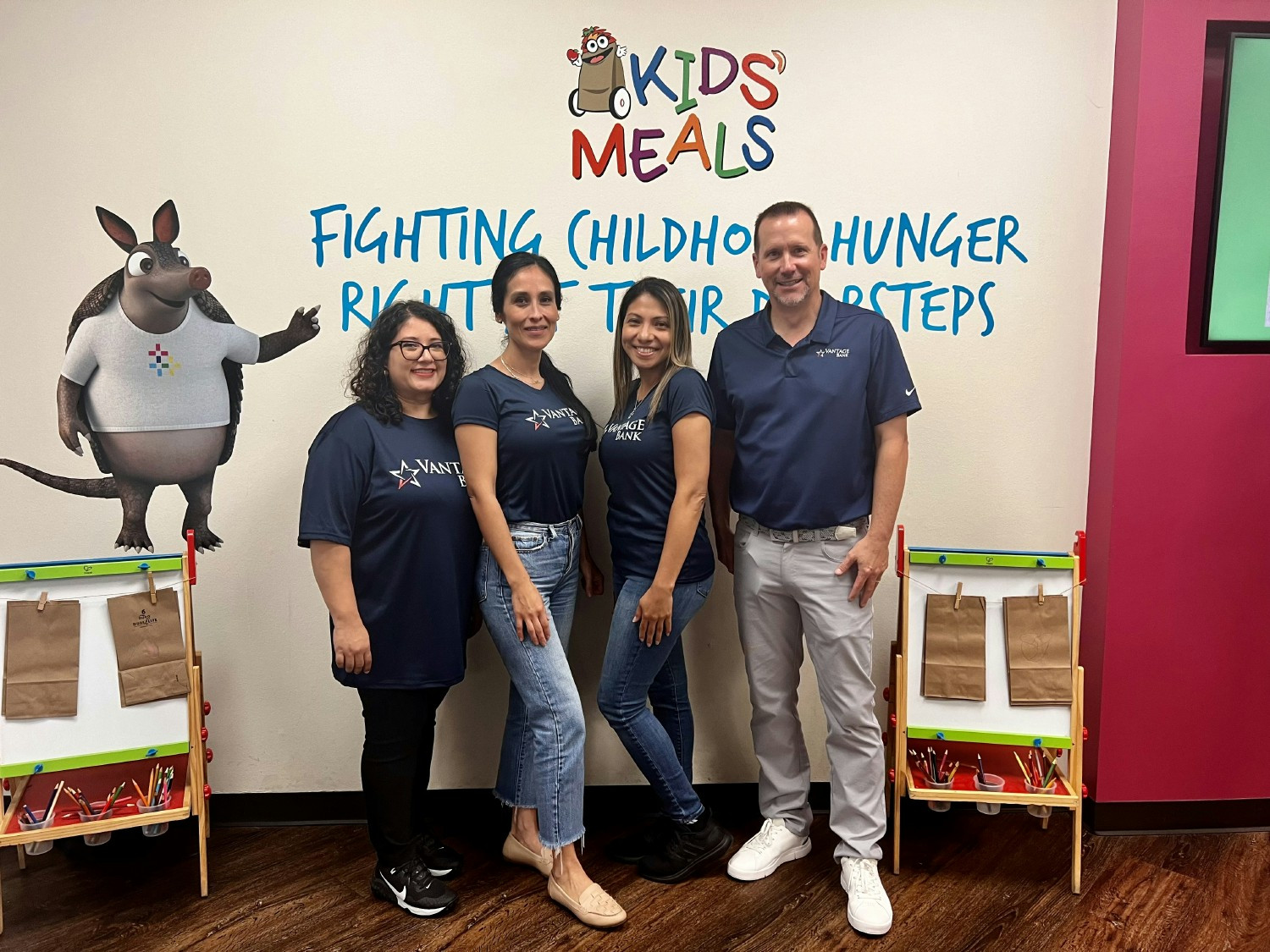 Some of our Houston team taking advantage of our paid volunteer hours program to help at Kids' Meals. 