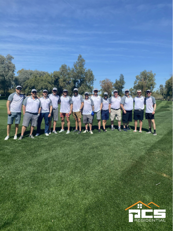 The PCS Residential Sales Team on a team building golf event in Arizona. 