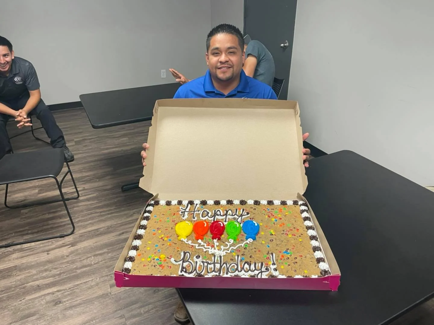 Celebrating Miguel's birthday.  