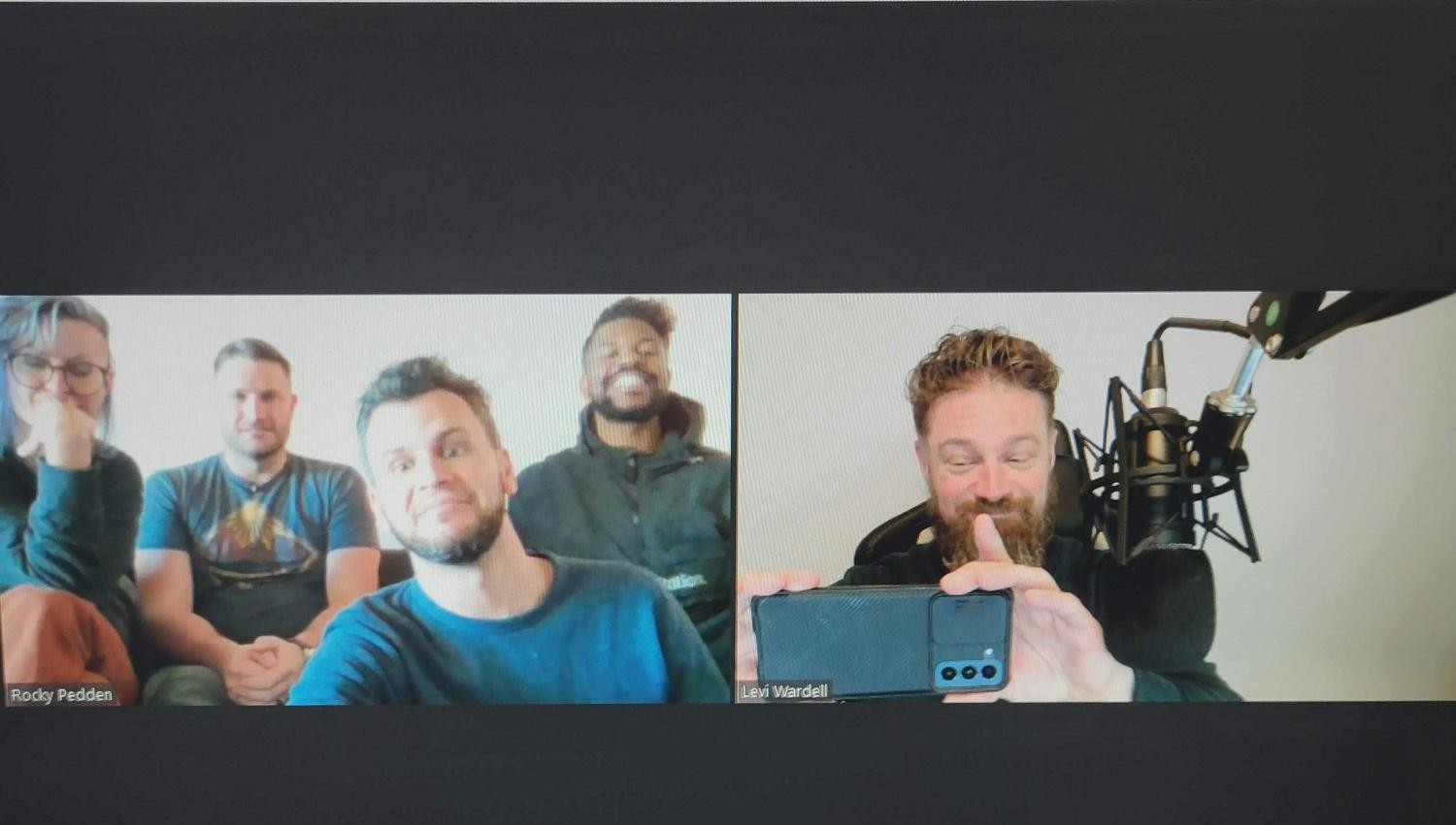 When 4 out of the 5 leaders of a remote-first agency are all in the same room, and the 5th thinks it's photo-worthy.
