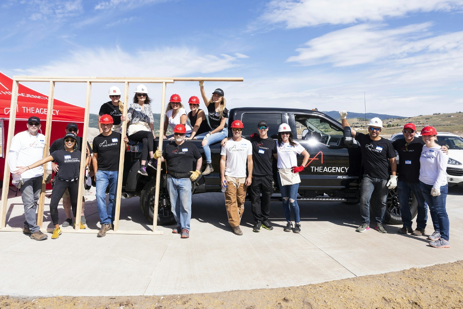 The Agency team paricipating in a Giveback Homes event