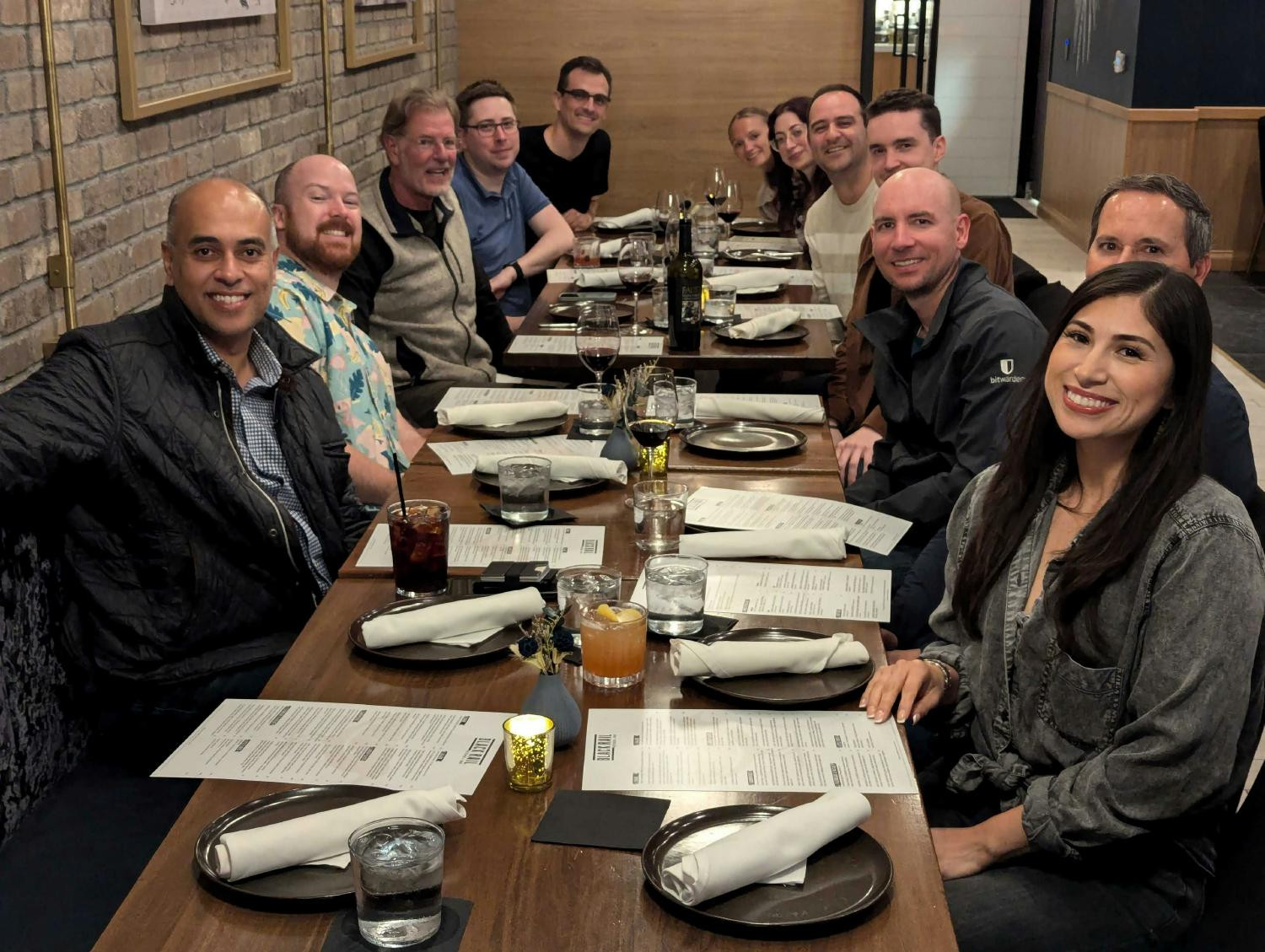 Bitwarden Marketing leadership at a team lunch in San Francisco, CA.