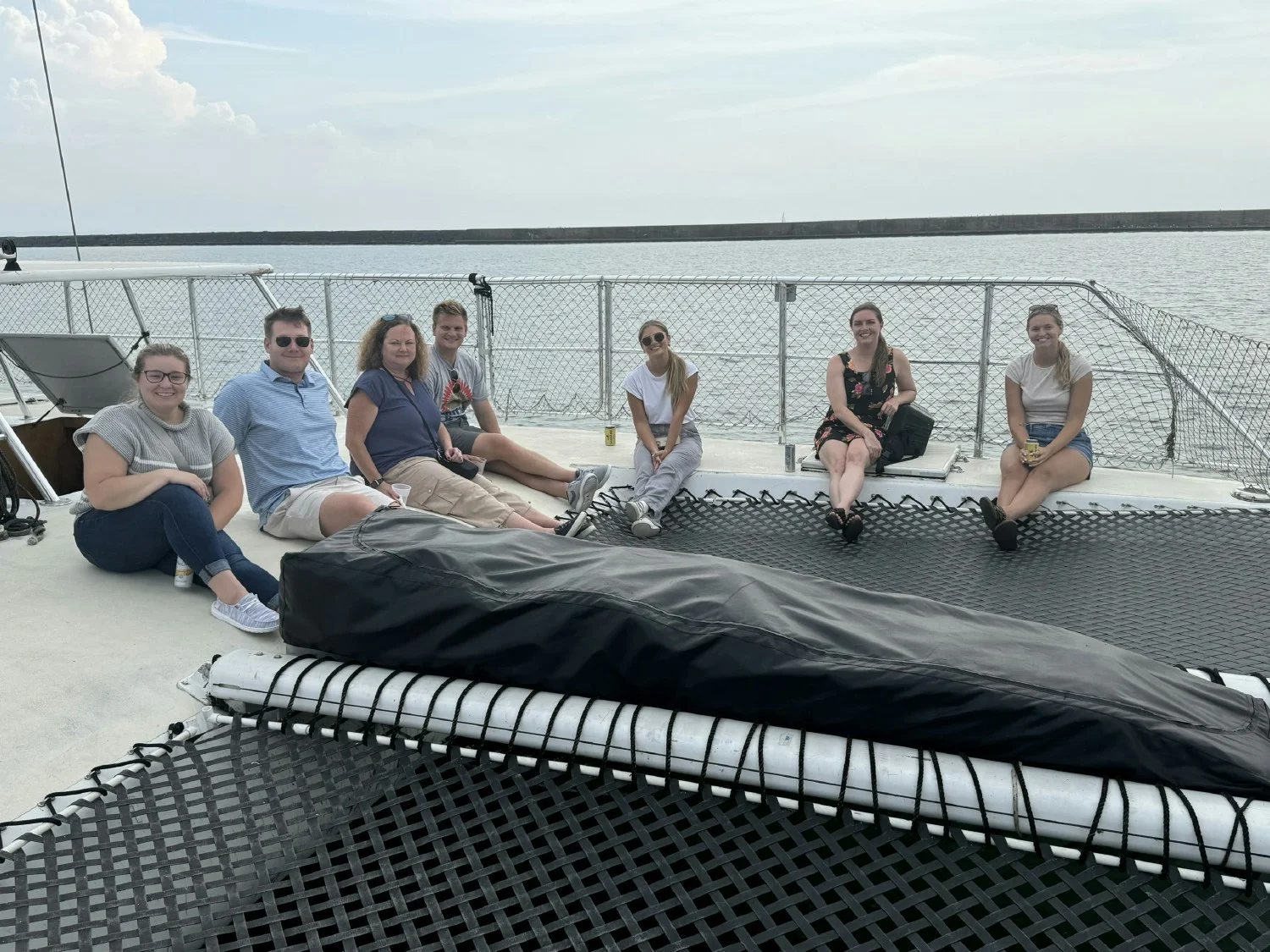 Enjoying a summer afternoon on the water. 