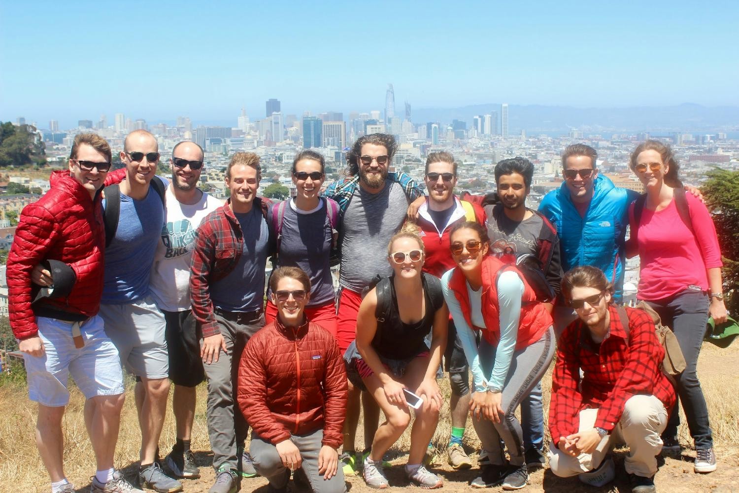 Team hiking trip in San Francisco