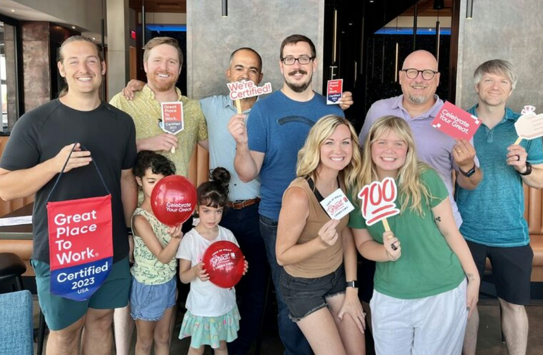 Artisans at a group meet-up celebrating Great Place To Work 2023 certification.