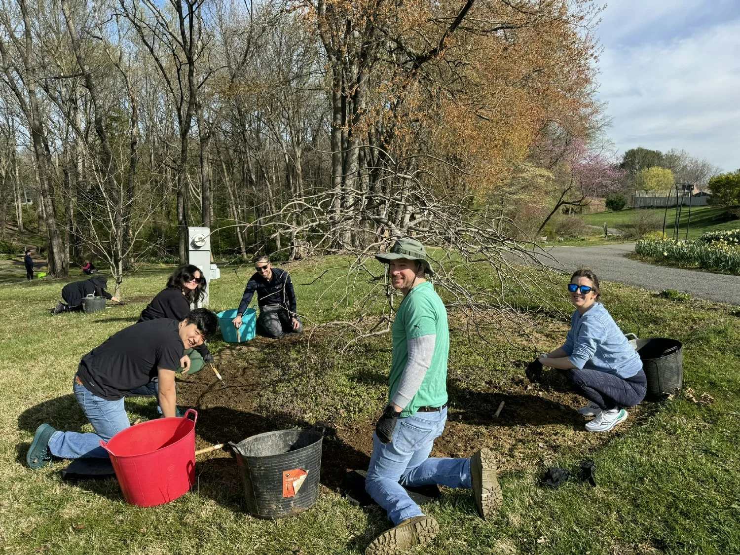 Volunteer event at Meadowlark Gardens
