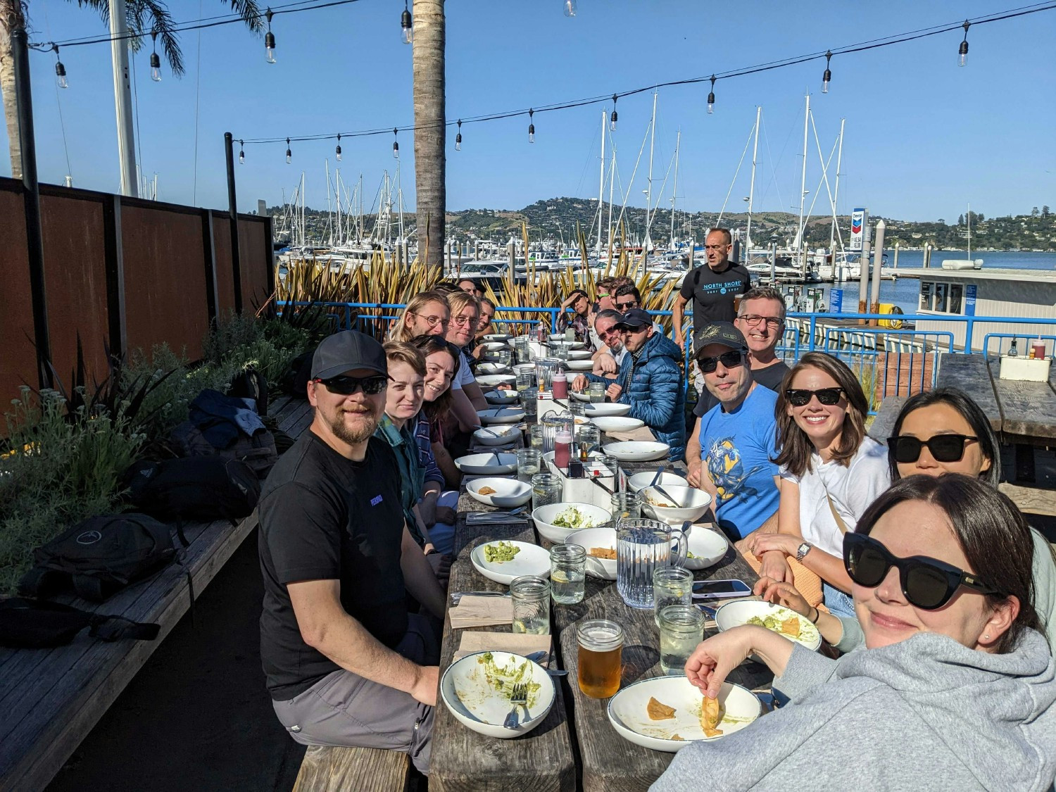 Our Technology team enjoying their department offsite in Sausalito, CA.