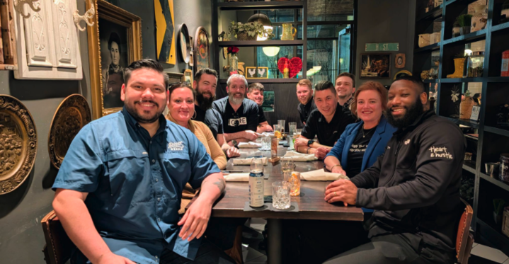 Our Houston team getting together.