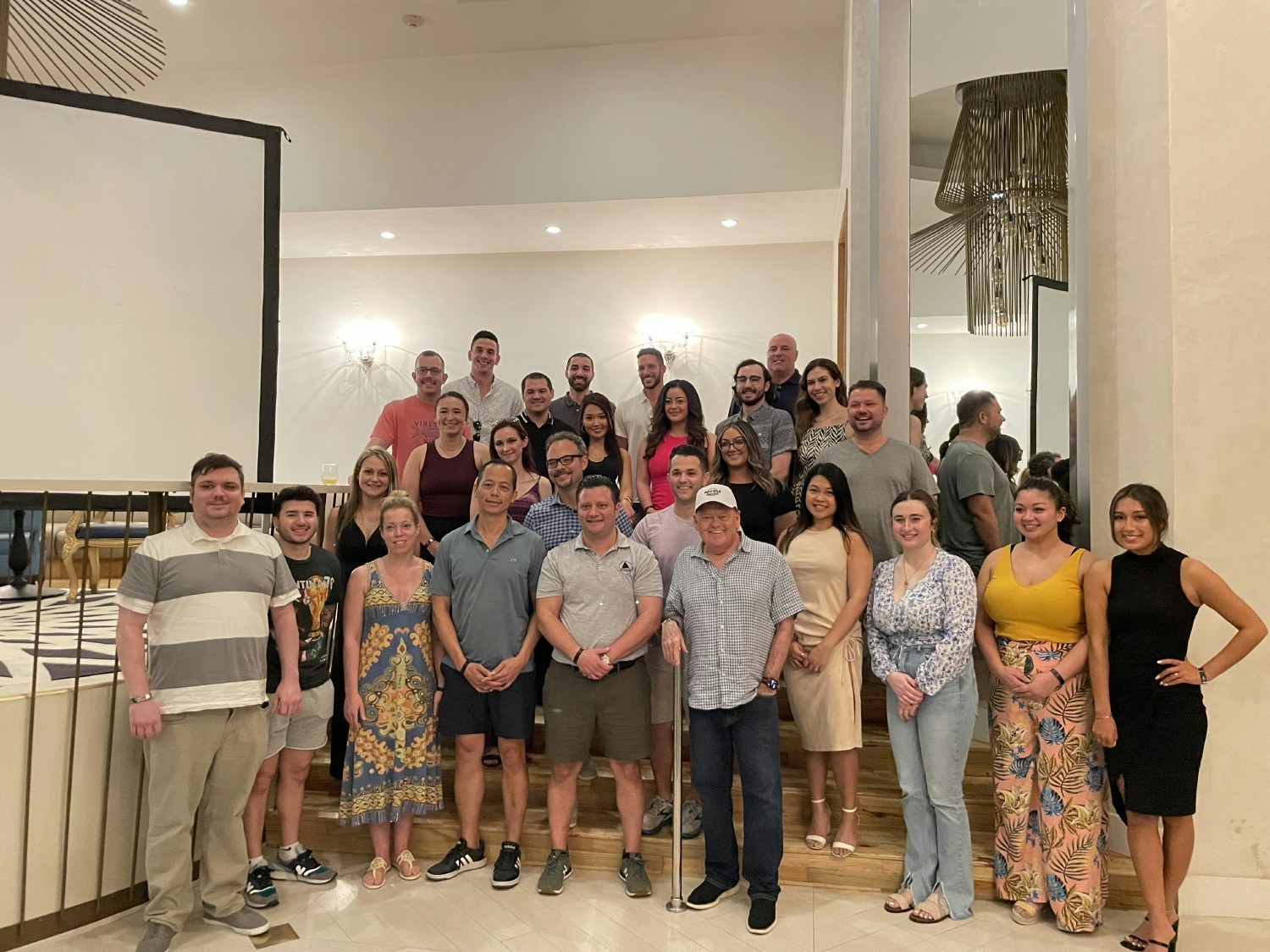 Alumni Staffing employees at their 2022 Revenue Goal Trip to the Dominican Republic with guest speaker Tim Alderman