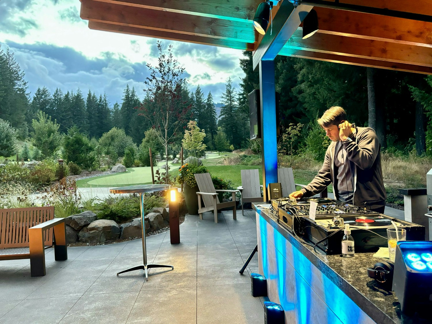 Our CEO taking over the turn tables for a DJ set at our company retreat. 
