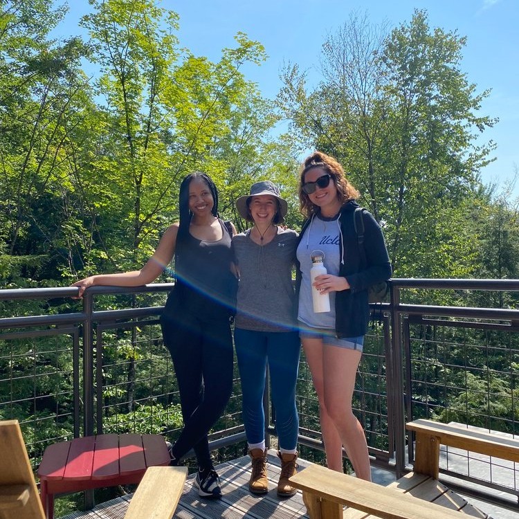 Staff glamping at client, Huttopia