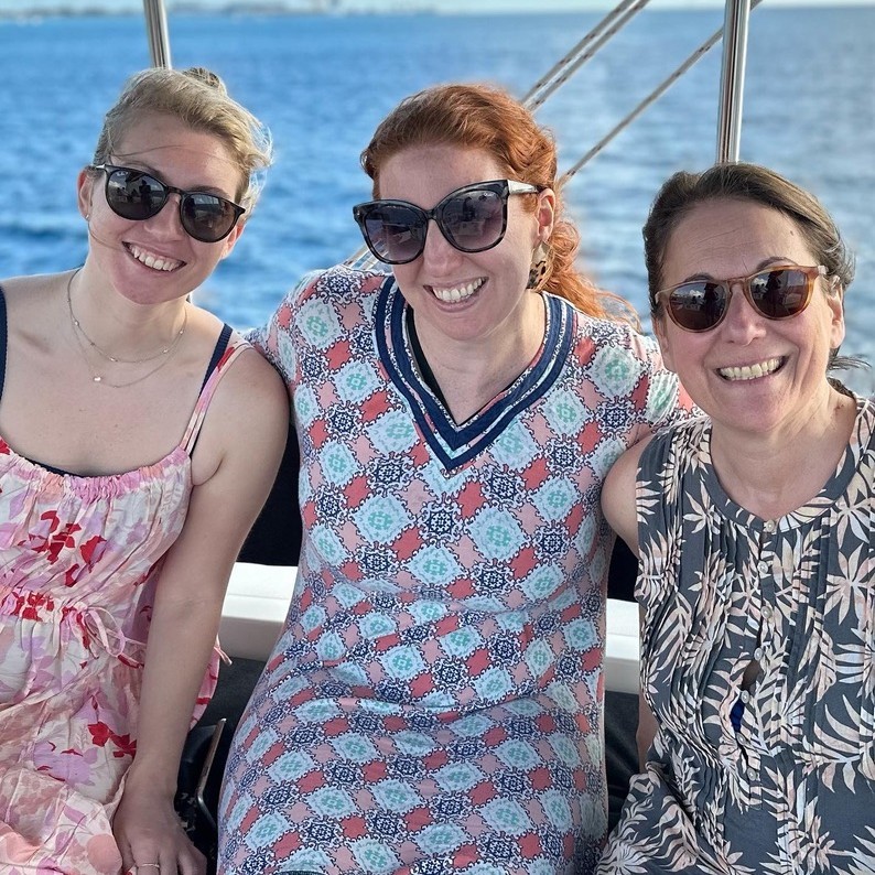 Laura Davidson and team visiting client in Barbados