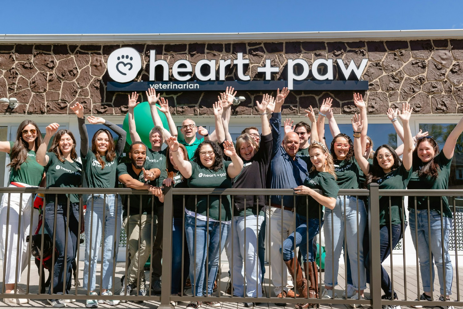 Heart + Paw team members gather at a block party during the 2022 AVMA Convention in Philadelphia