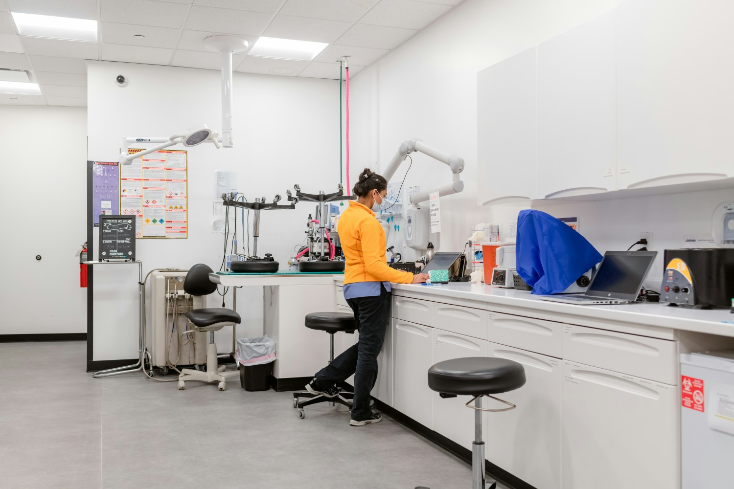 Modern and digitally enabled treatment area at Heart + Paw East Market.