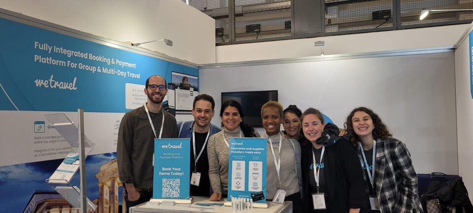 WeTravel sales members, Partnerships & CEO at a conference!