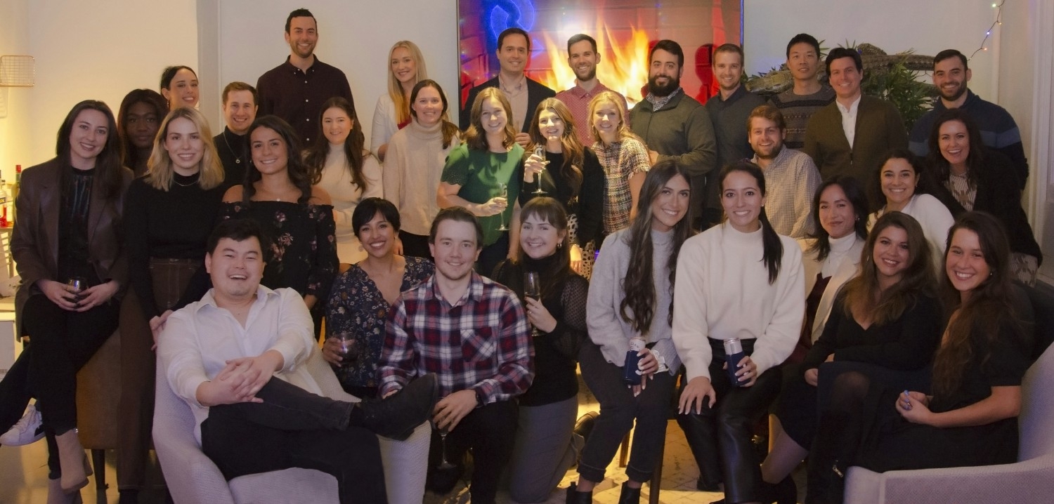 The Socium Team at our annual holiday party! December 2021, in our office in New York City.