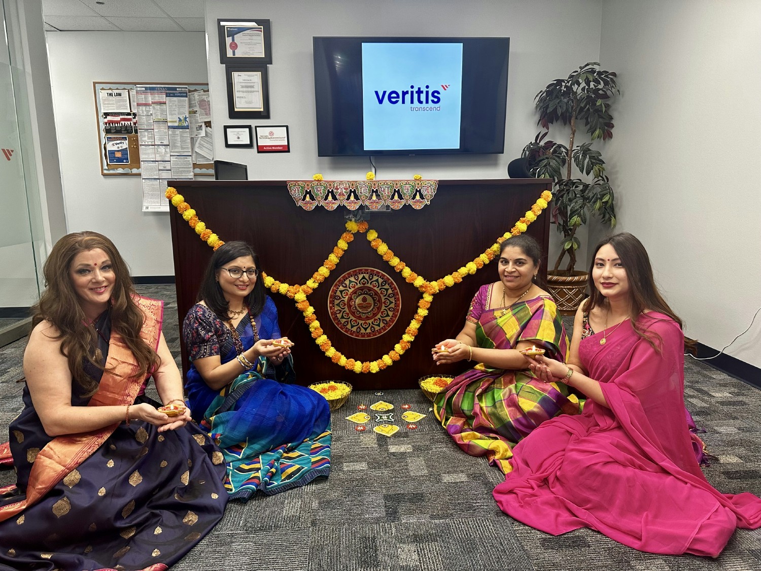 Our team came together to celebrate the festival of lights with vibrant colors, festive decor, and a sense of unity. 