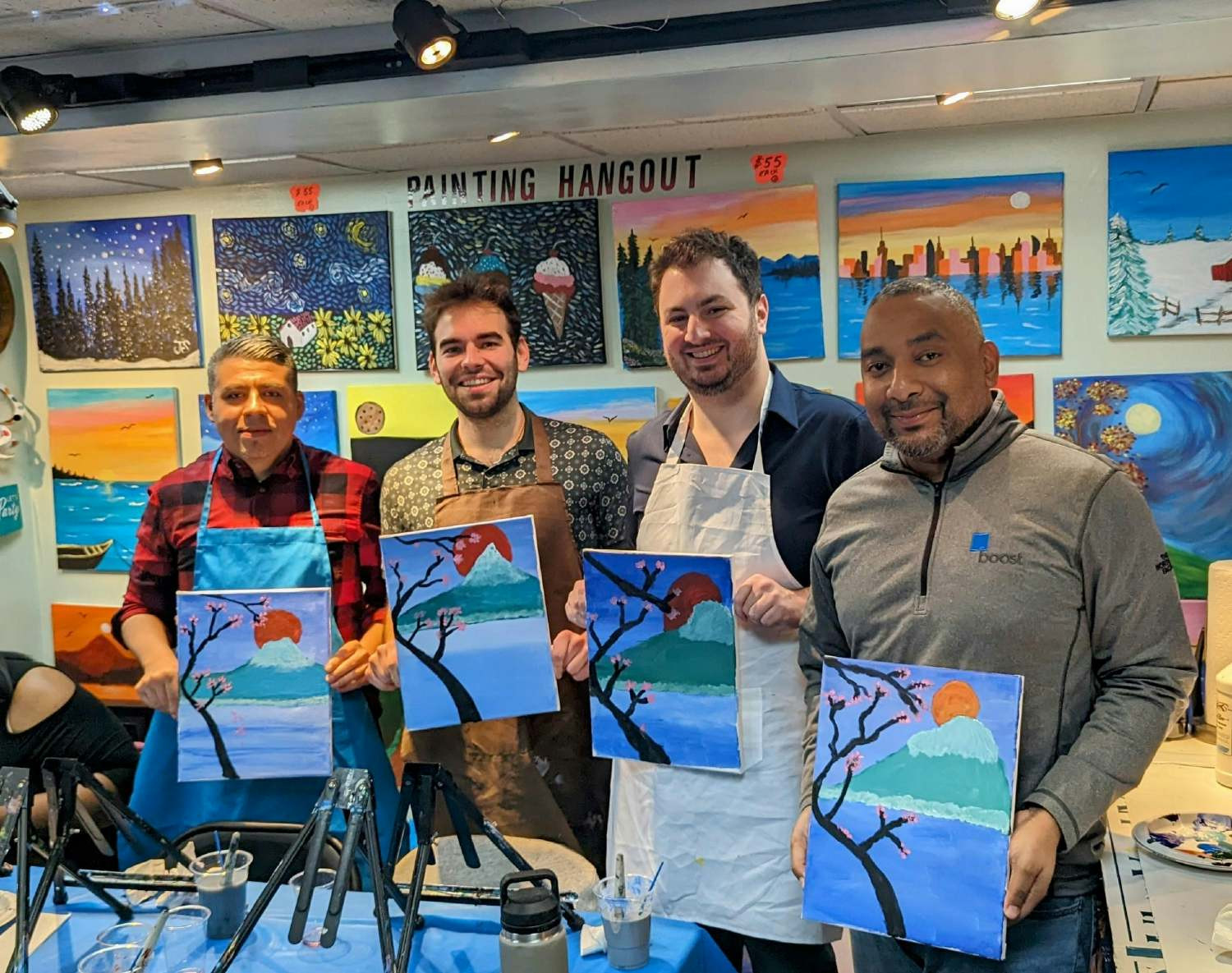 Our Tecnology Team exploring their artistic side at a Team event.