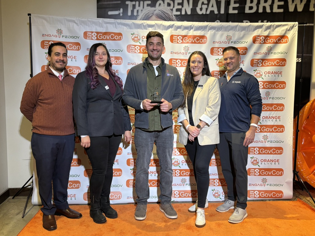 Accepting the OrangeSlices 2026 Elev8 GovCon award