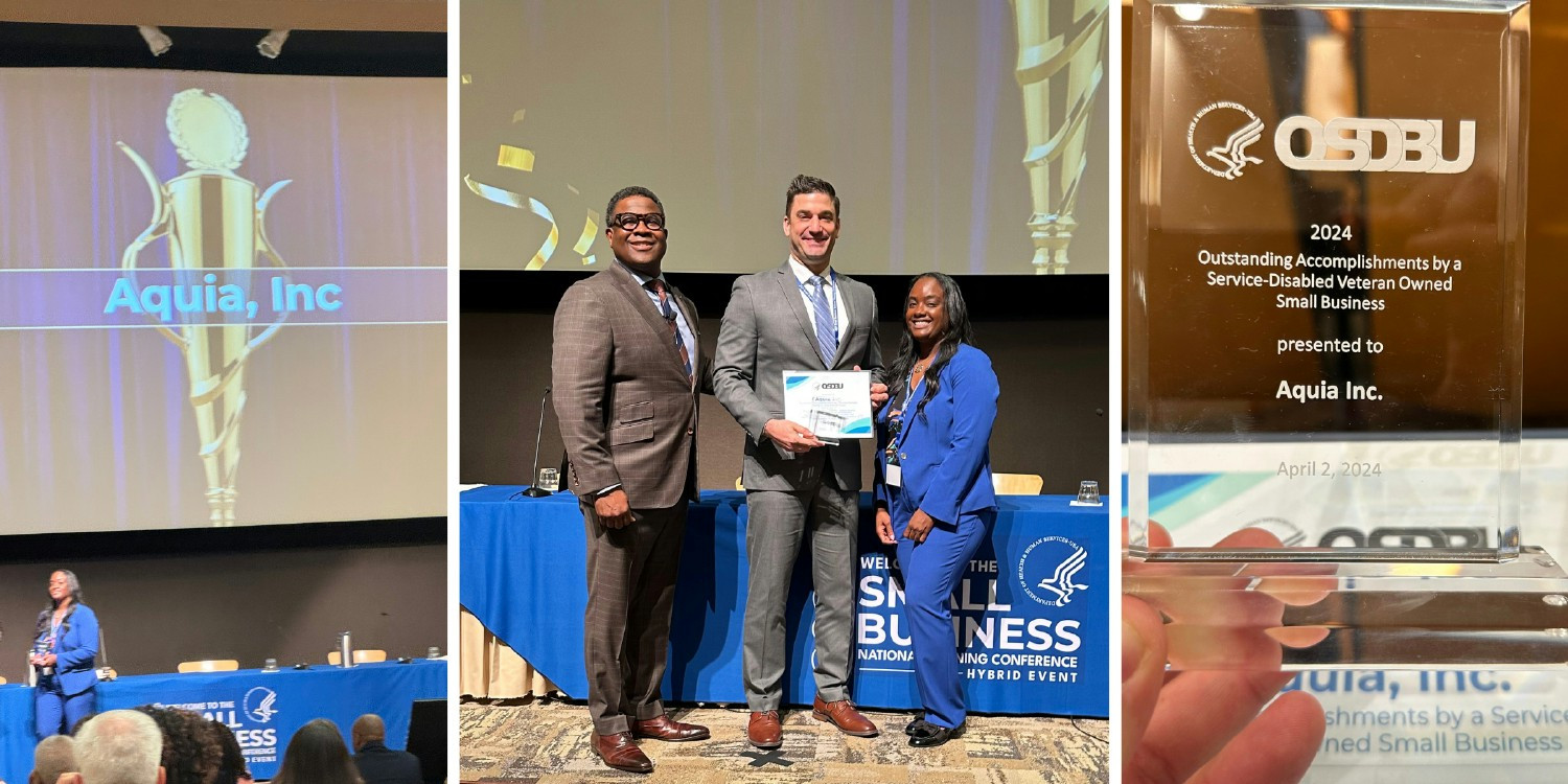 Aquia was named the 2024 SDVOSB of the Year by the Dept. of Health and Human Services