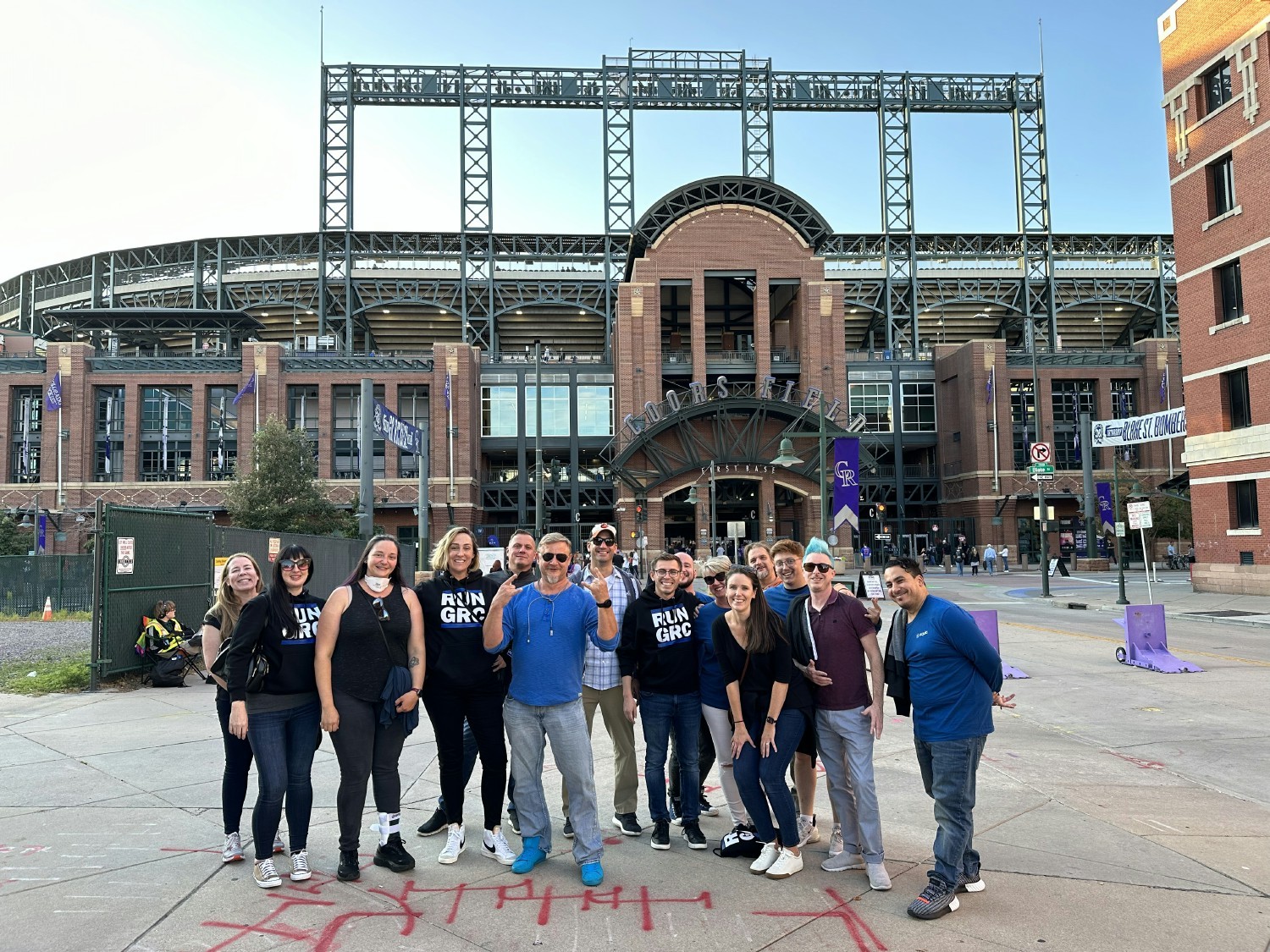 Team building event at Coors Field in Denver