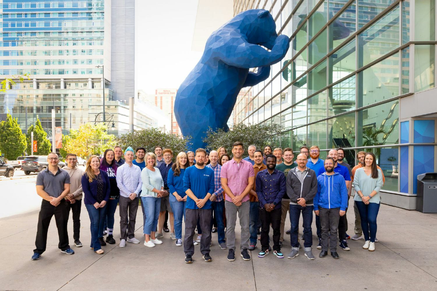 Our team at a recent company-wide offsite meeting.