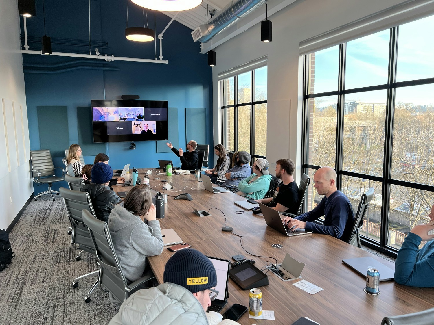 Our 2023 Team Goal-Setting gathering, hybrid-hosted remotely and at our office headquarters in Eugene, Oregon. 